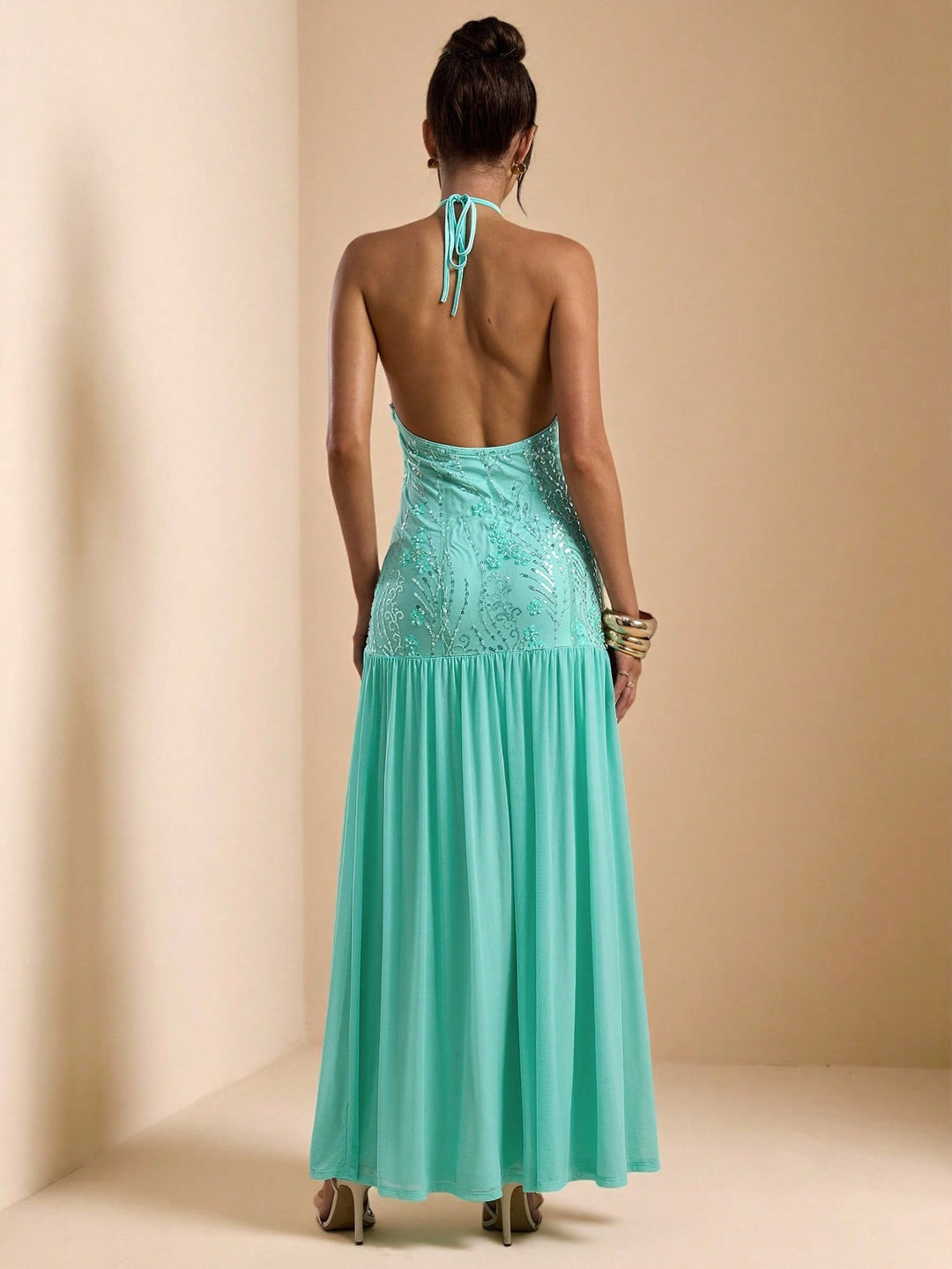 Rochie maxi SHEIN, verde