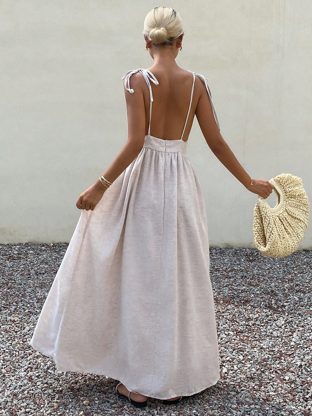 SHEIN maxi dress, bézs