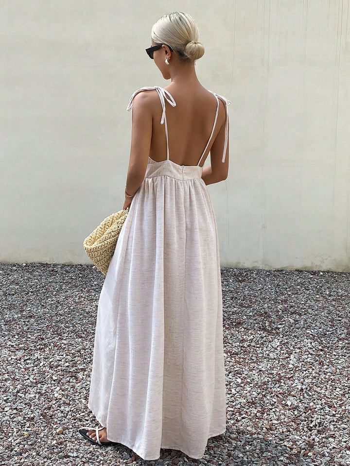 SHEIN maxi dress, bézs