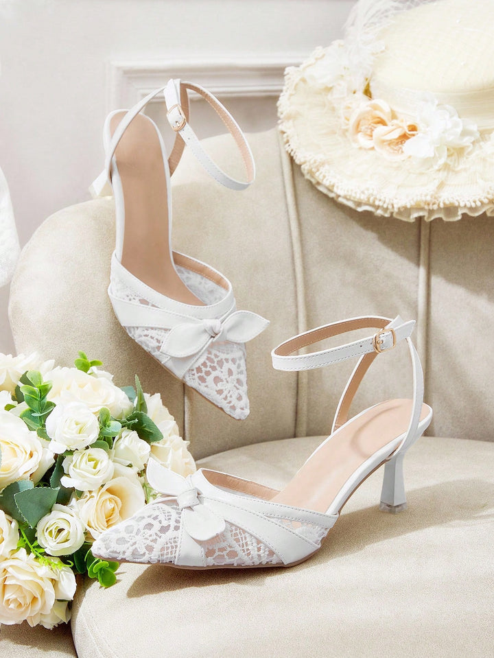 Pantofi cu toc SHEIN, alb