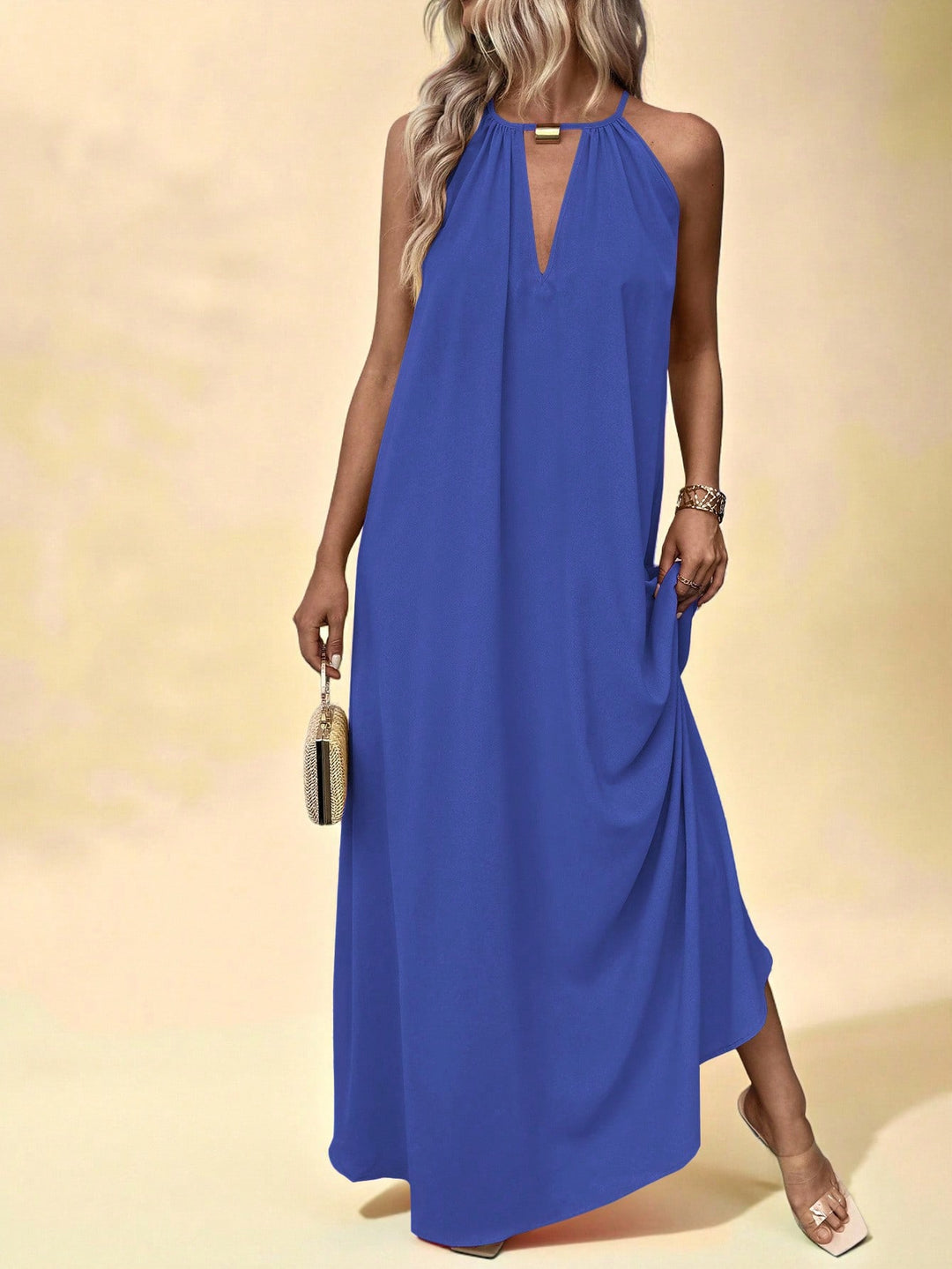 Shein maxi ruha, kék