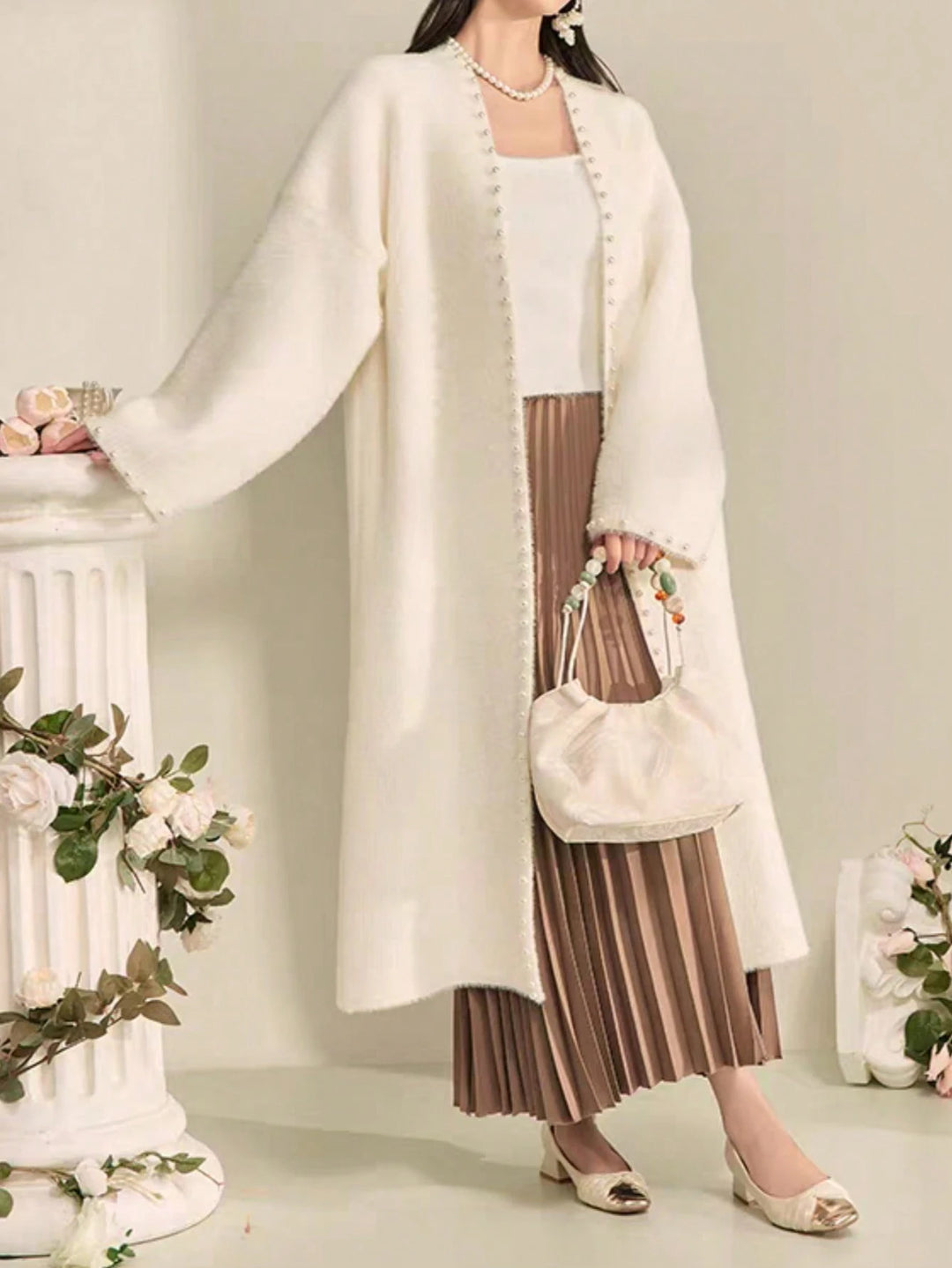 Cardigan SHEIN, alb