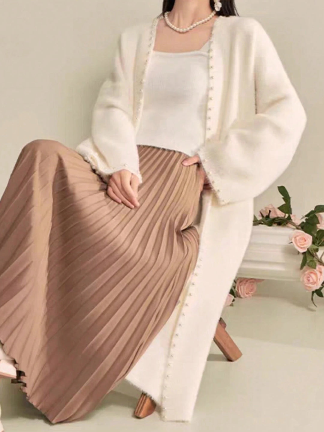 Cardigan SHEIN, alb