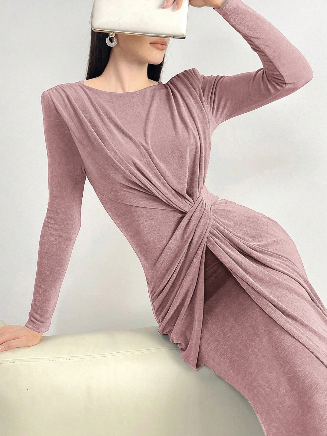 Rochie maxi SHEIN, roz
