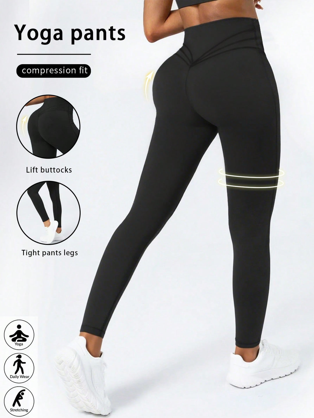 Pantaloni SHEIN, negru