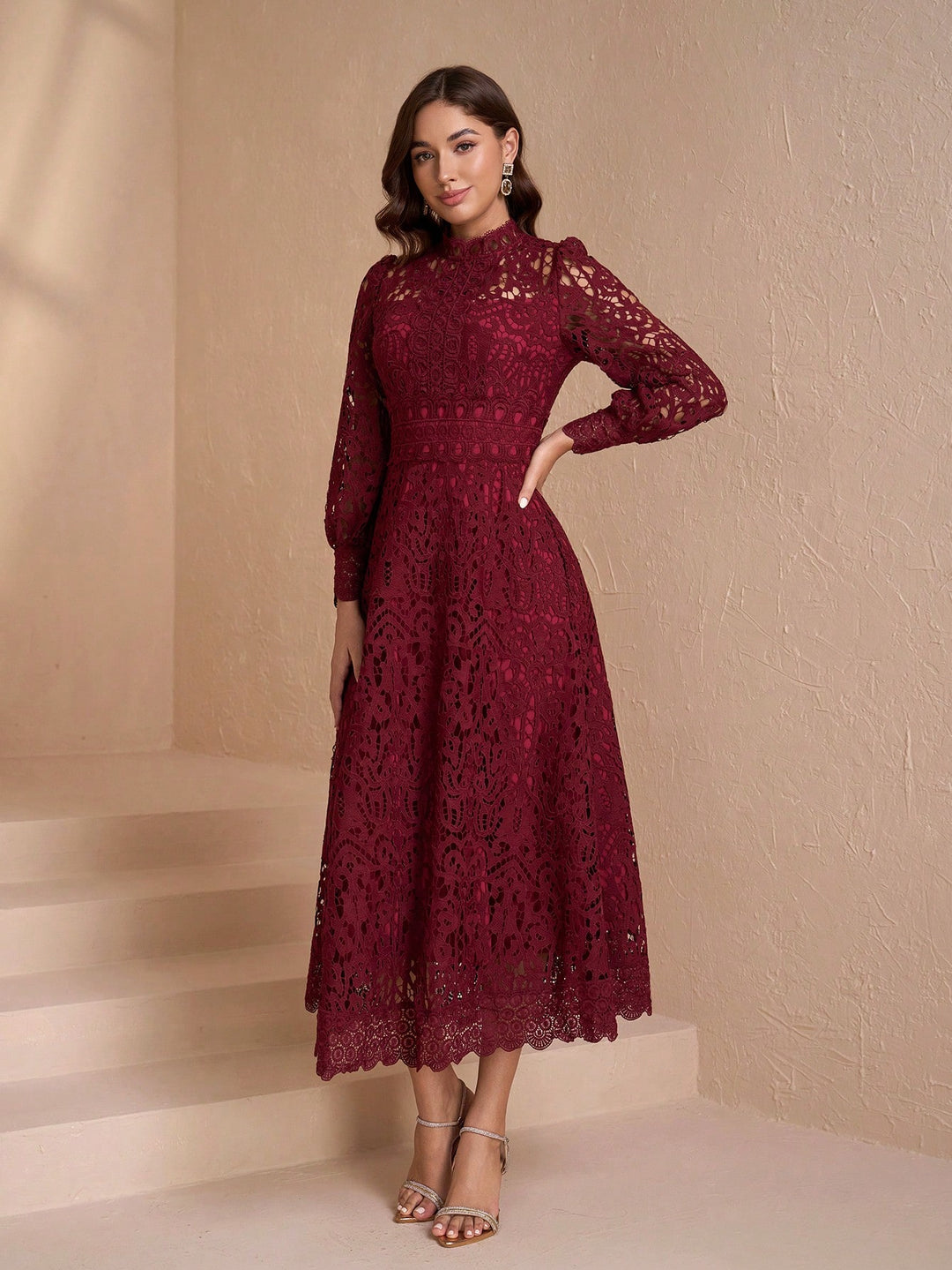 Rochie maxi SHEIN, vișiniu
