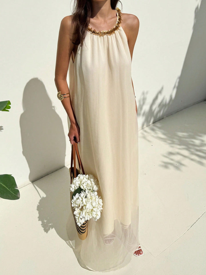 Rochie maxi SHEIN, bej