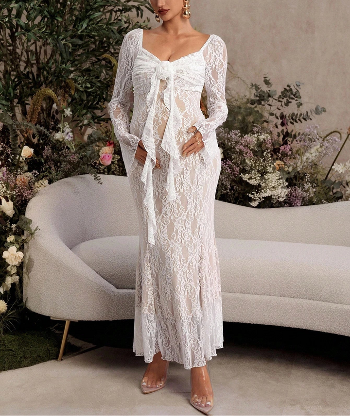 Rochie maxi SHEIN, alb