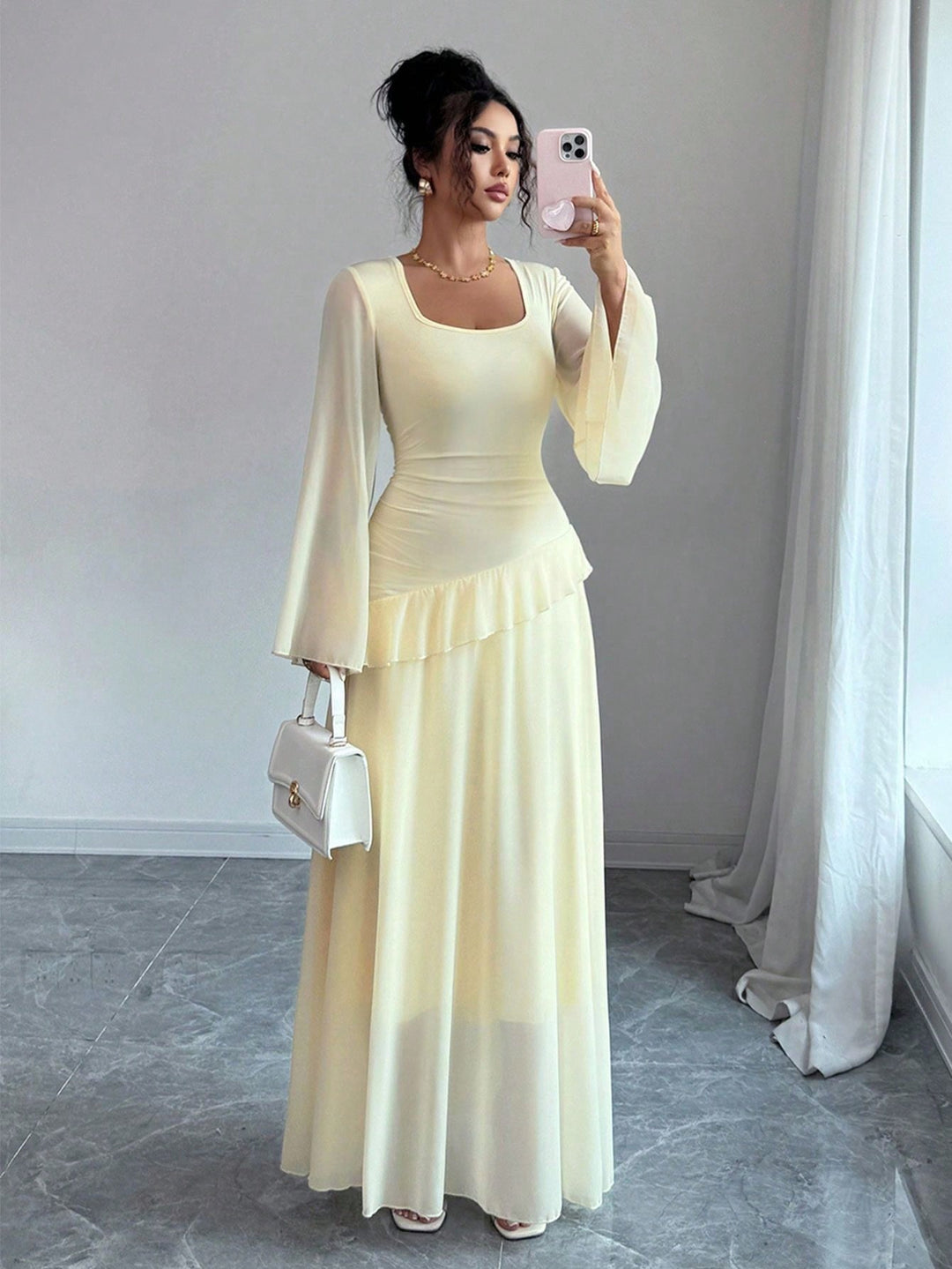 Rochie maxi SHEIN, galben