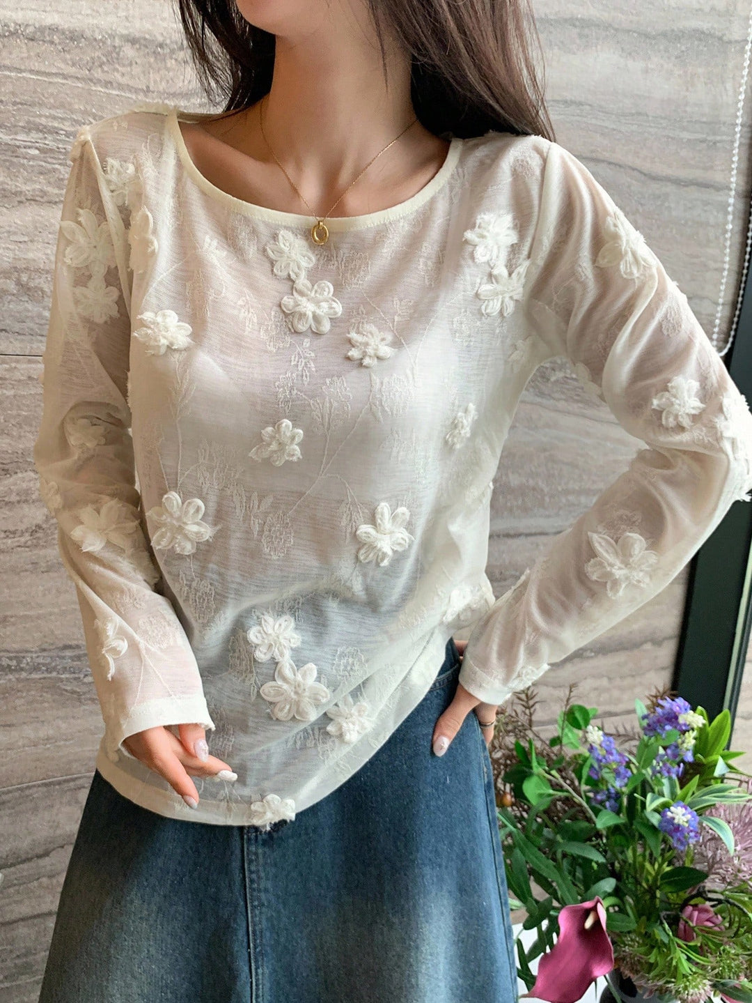 Top SHEIN, bej