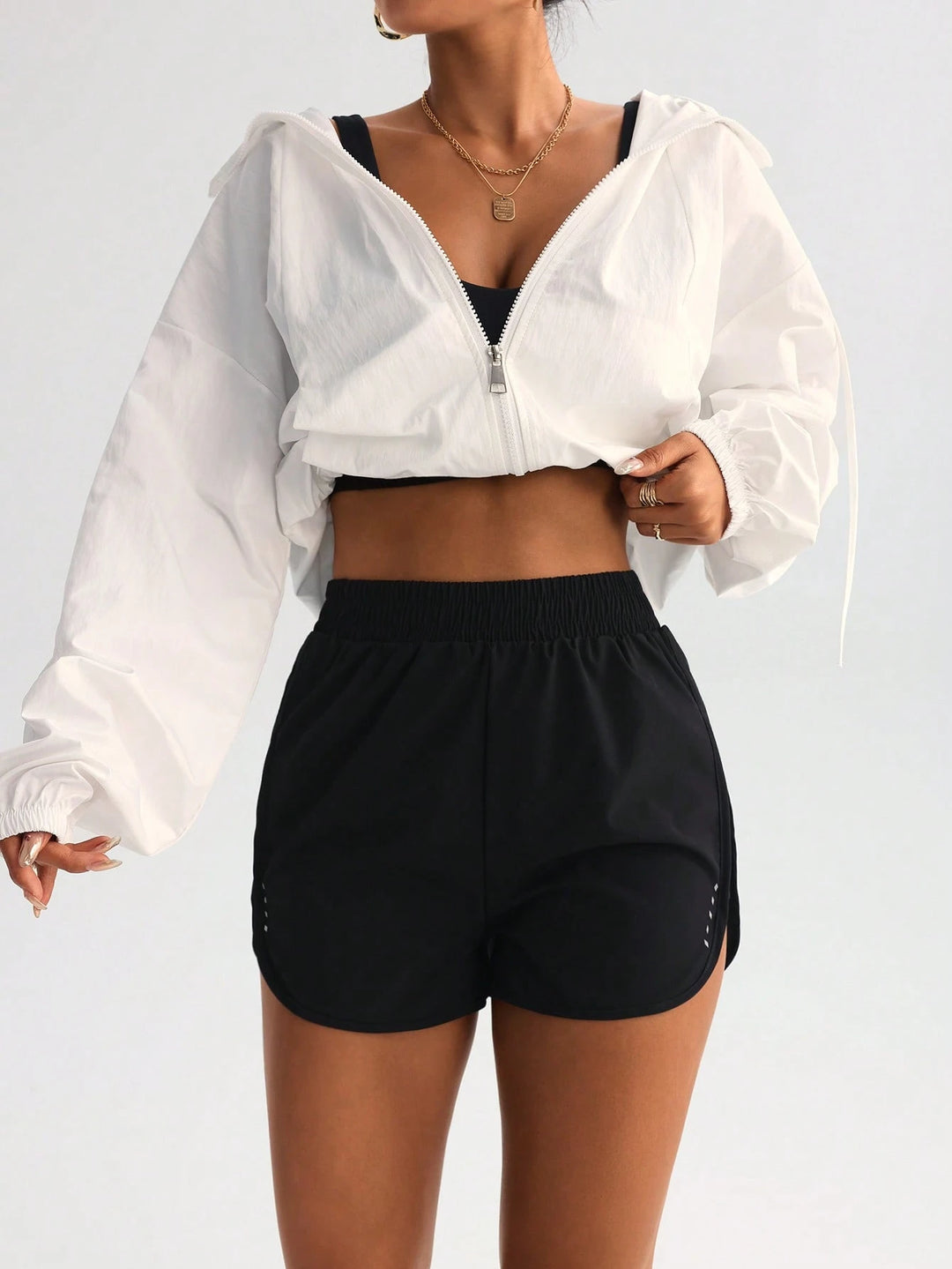 Pantaloni scurți SHEIN, negru