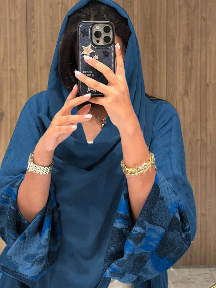 Set caftan și jalabiya SHEIN, albastru