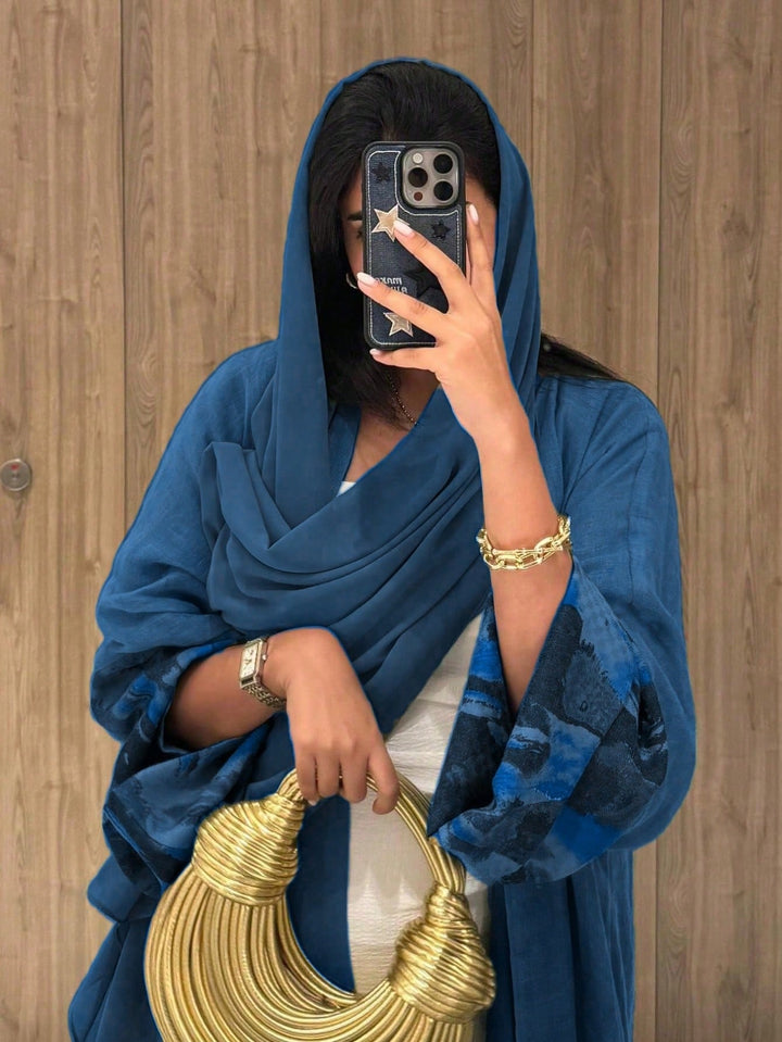 Set caftan și jalabiya SHEIN, albastru