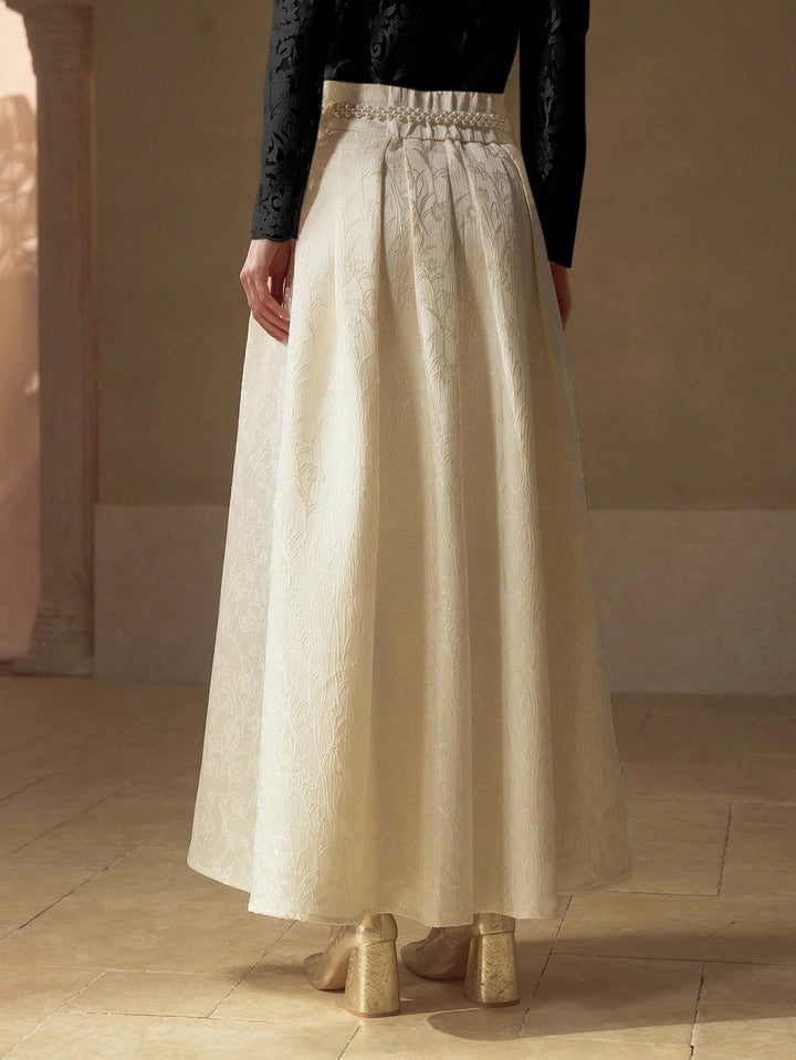 Fustă maxi Shein, crem