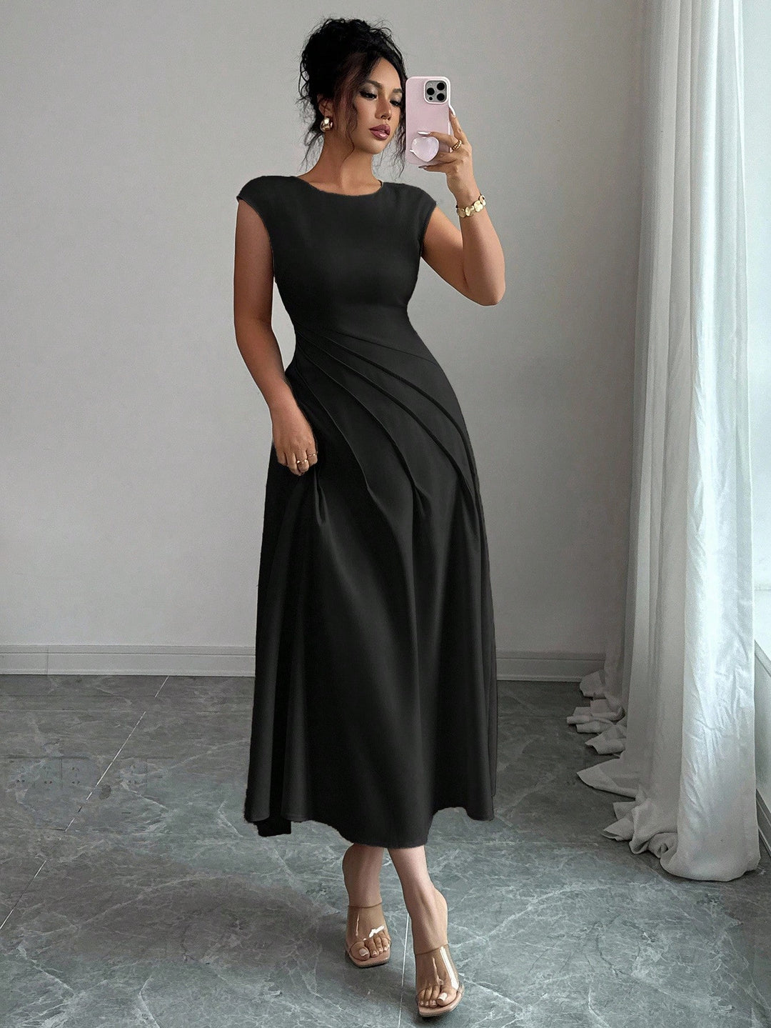 Rochie midi SHEIN, negru