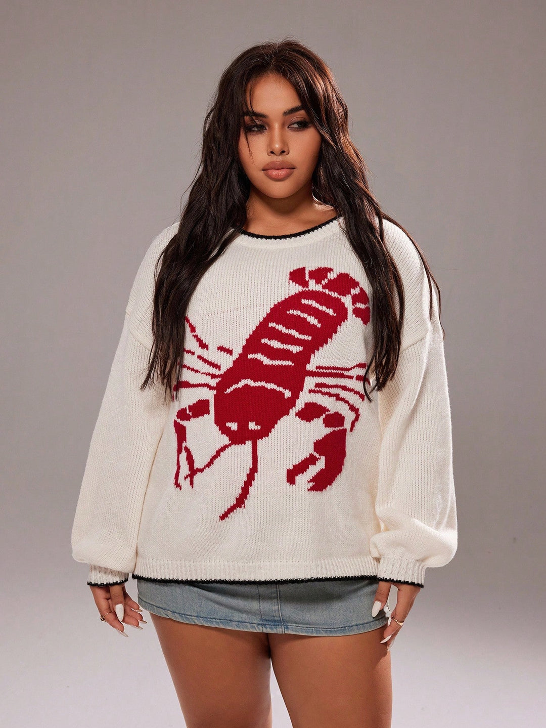 Pulover SHEIN, alb