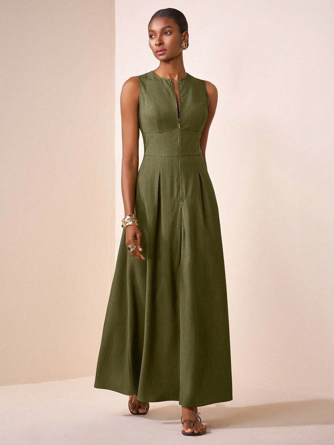 Rochie maxi SHEIN, verde
