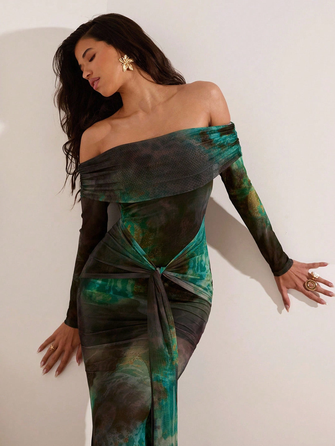Rochie maxi SHEIN, verde