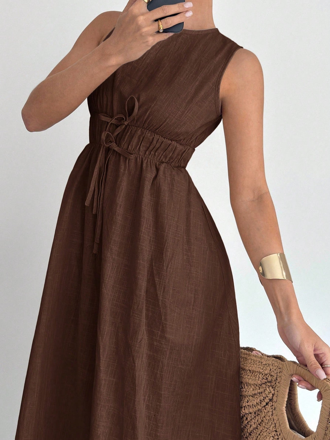 Rochie midi SHEIN, maro