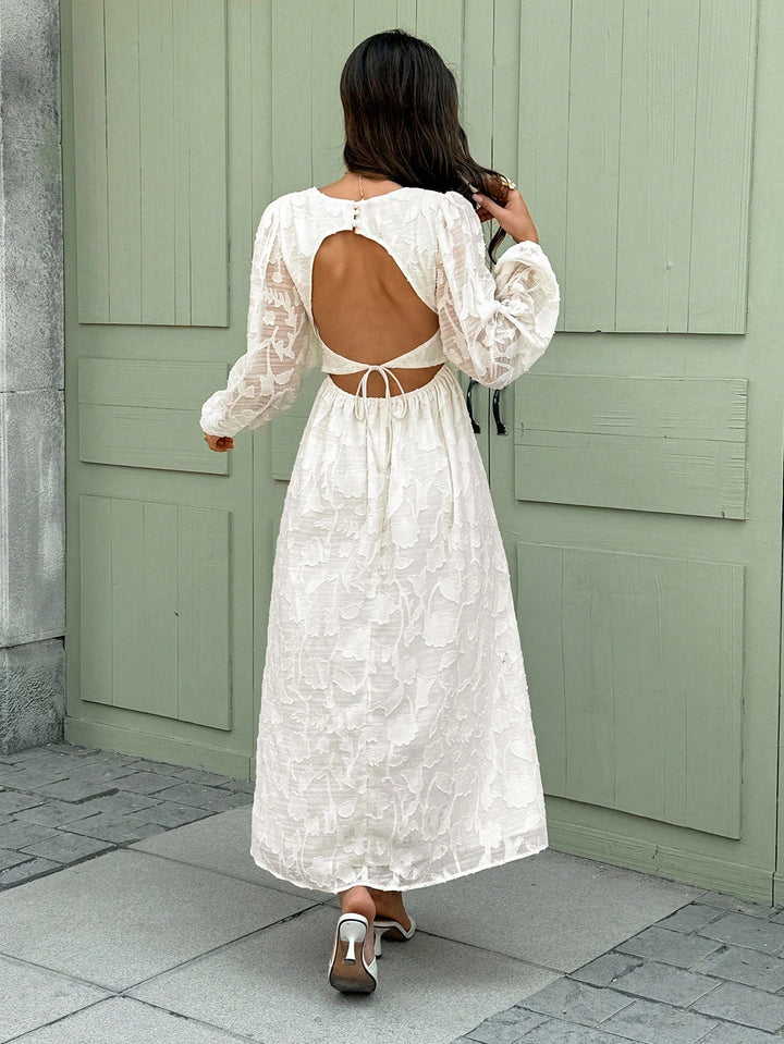 Rochie maxi SHEIN, crem
