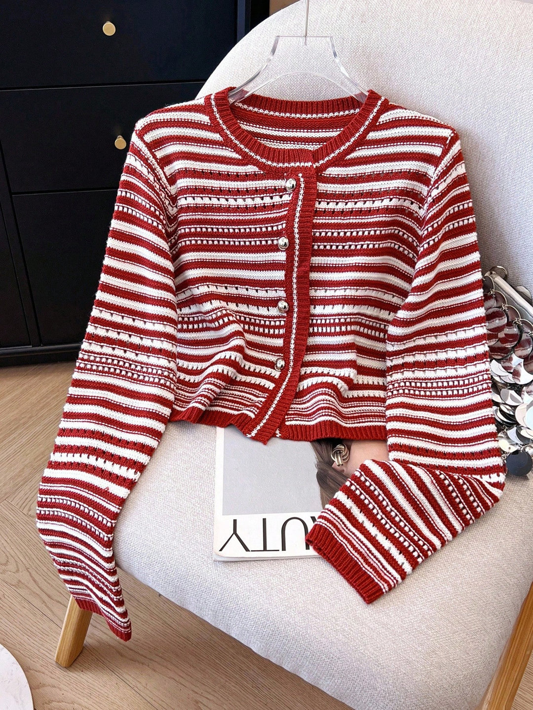 Cardigan SHEIN, vișiniu