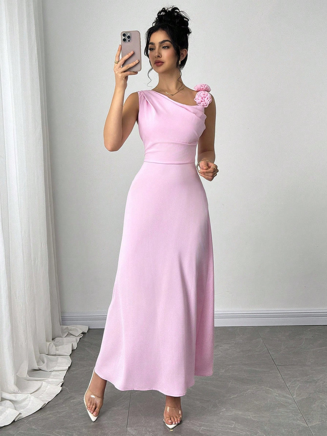 Rochie maxi SHEIN, roz