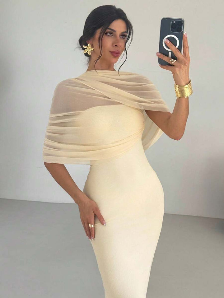 Rochie maxi SHEIN, crem