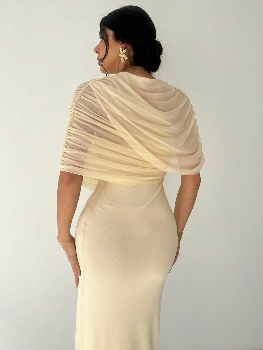 Rochie maxi SHEIN, crem