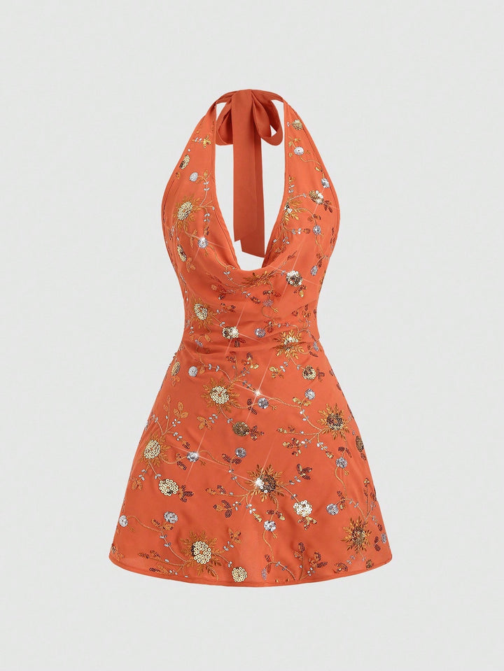 Rochie mini SHEIN, portocaliu