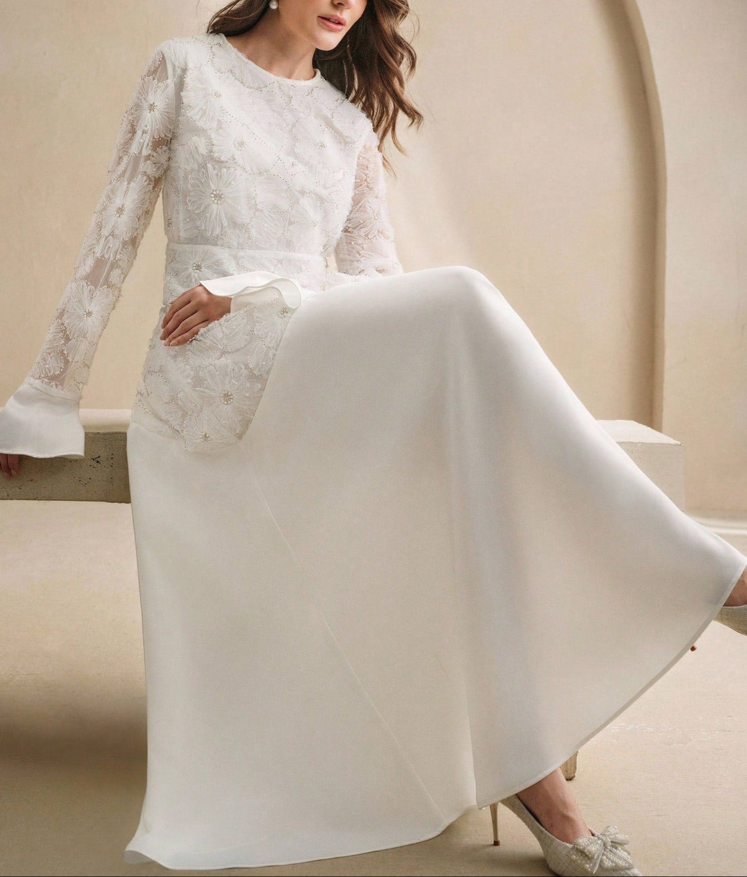 Rochie maxi Shein, alb