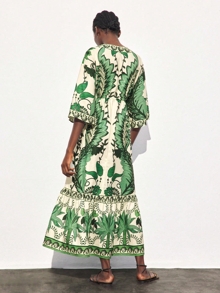 Rochie maxi SHEIN, verde