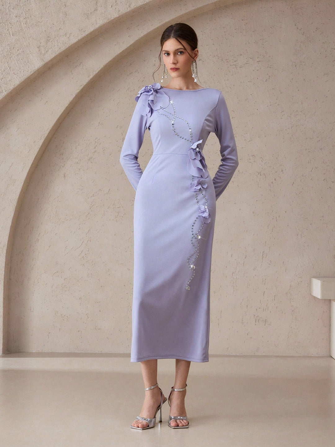 Rochie midi SHEIN, mov