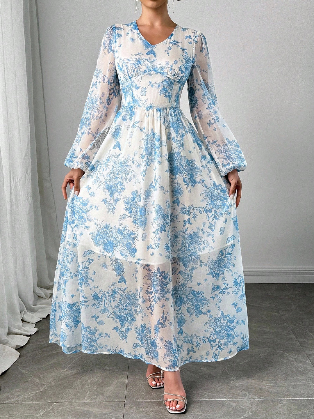 Rochie maxi SHEIN, albastru
