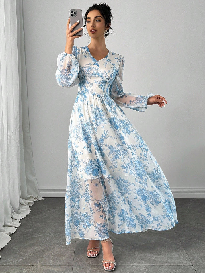 Rochie maxi SHEIN, albastru