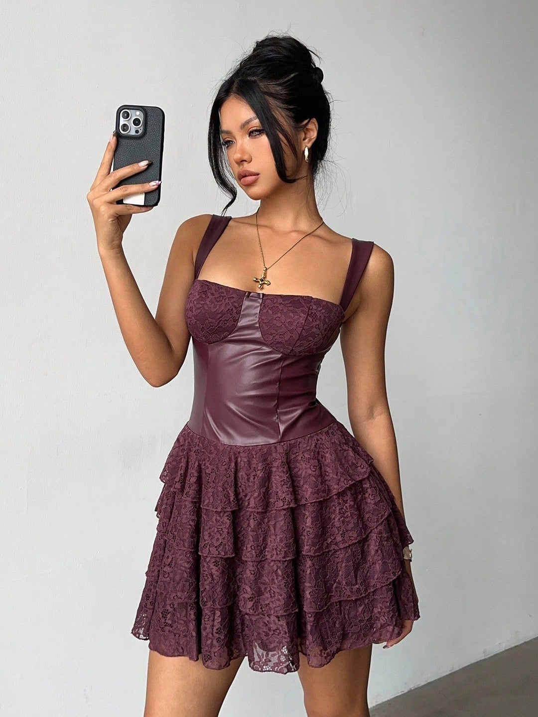 Rochie mini SHEIN, vișiniu