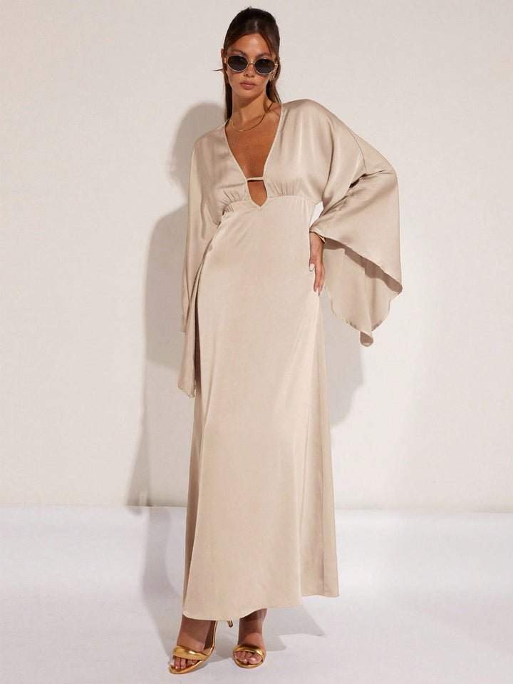 Rochie maxi SHEIN, bej
