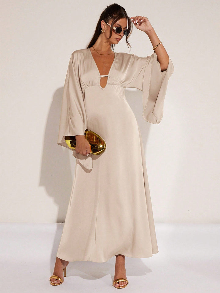 Rochie maxi SHEIN, bej