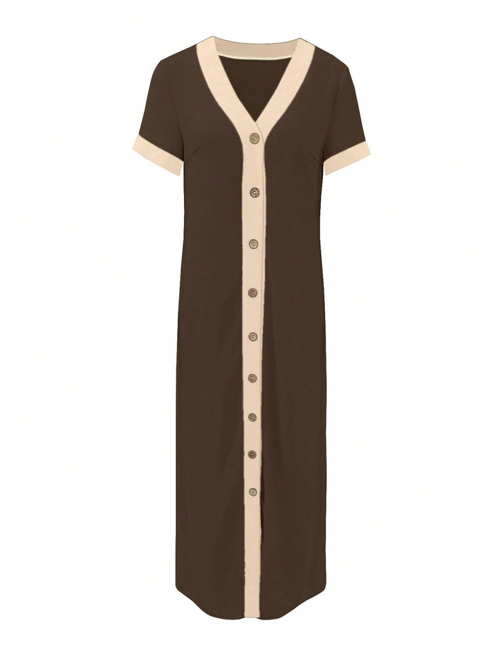 Rochie maxi SHEIN, maro