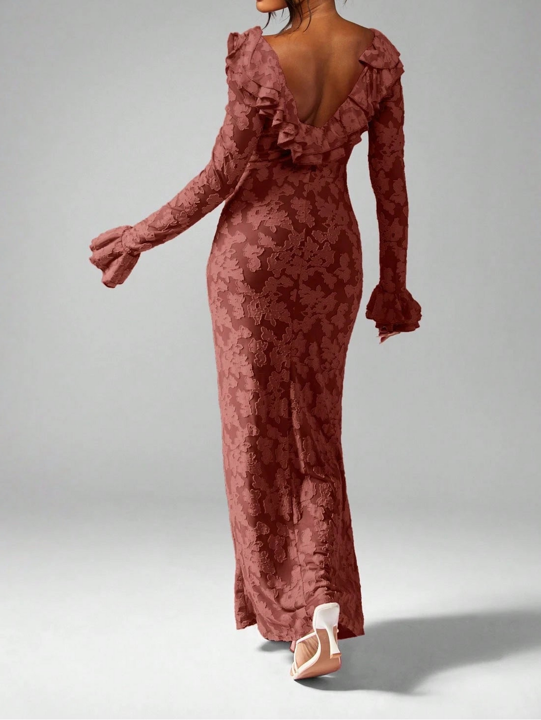Rochie maxi SHEIN, maro