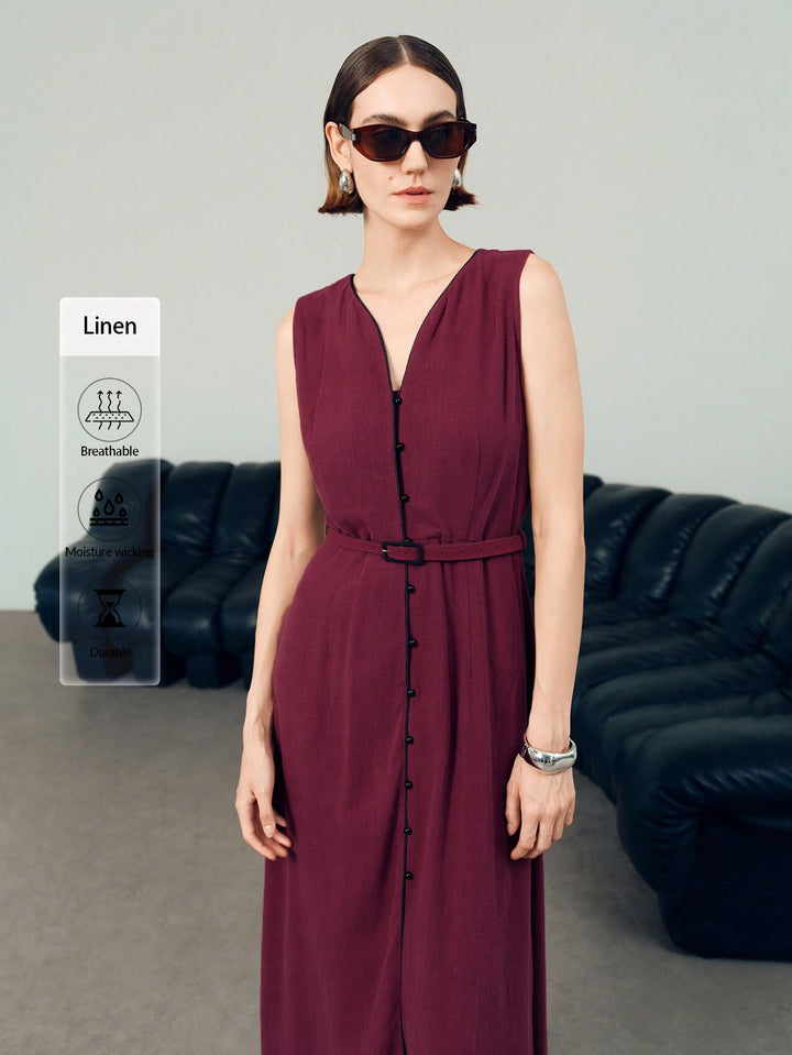 Rochie midi SHEIN, vișiniu