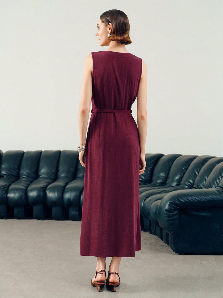 Rochie midi SHEIN, vișiniu