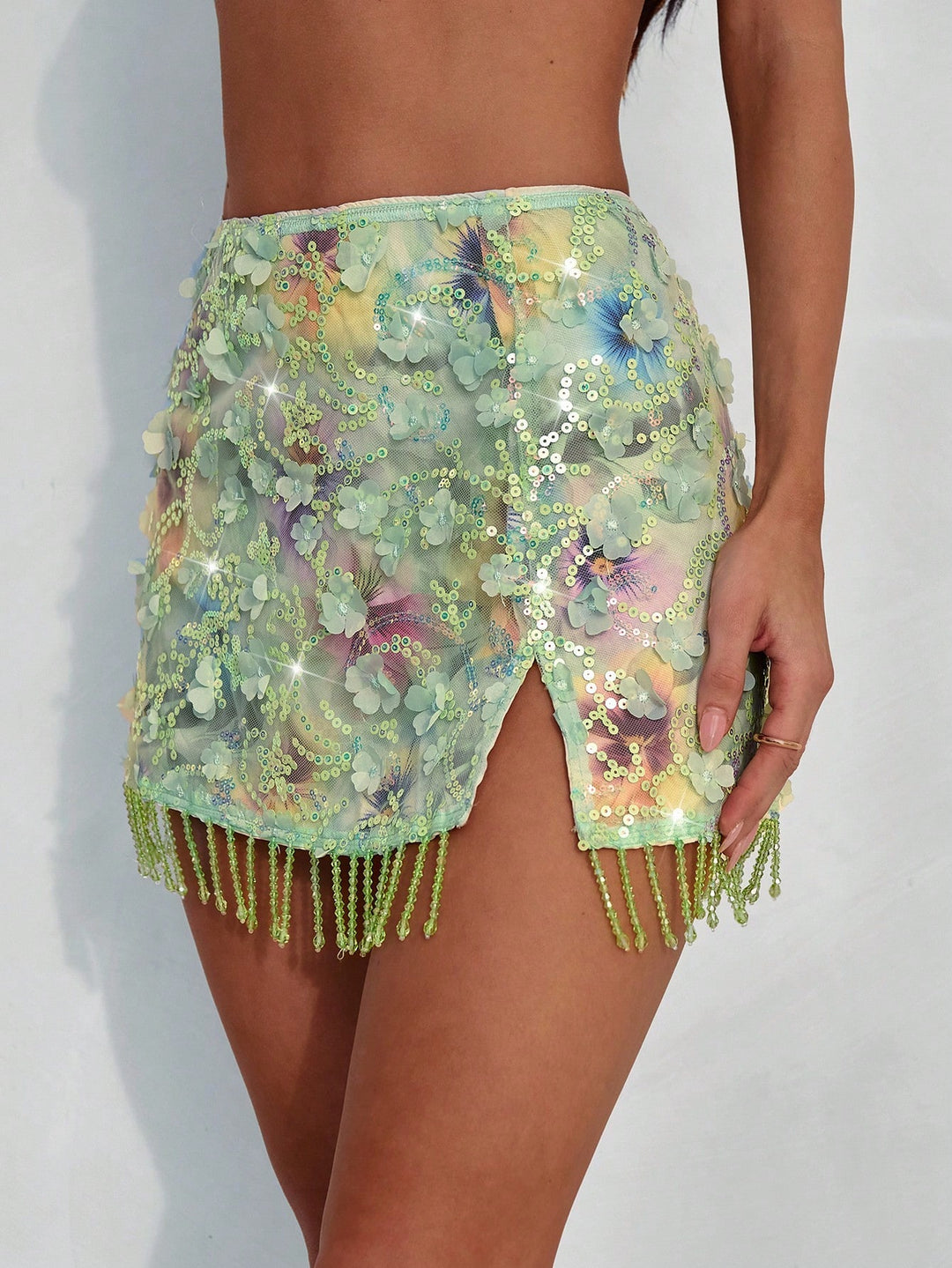 Fustă mini SHEIN, verde