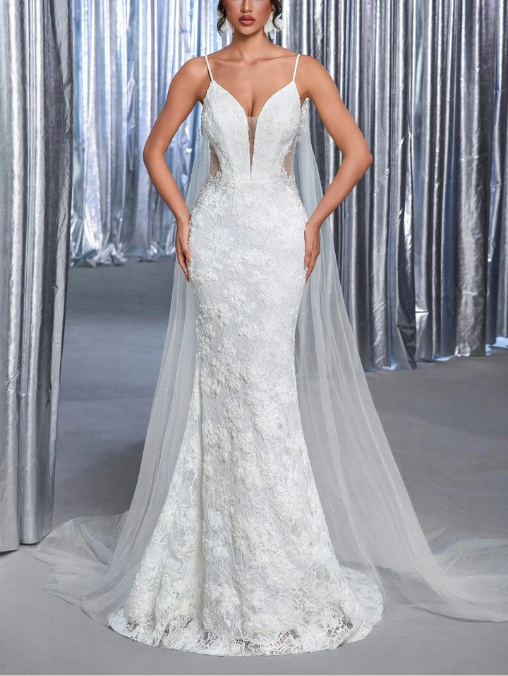 Rochie de ocazie si bridal SHEIN, alb