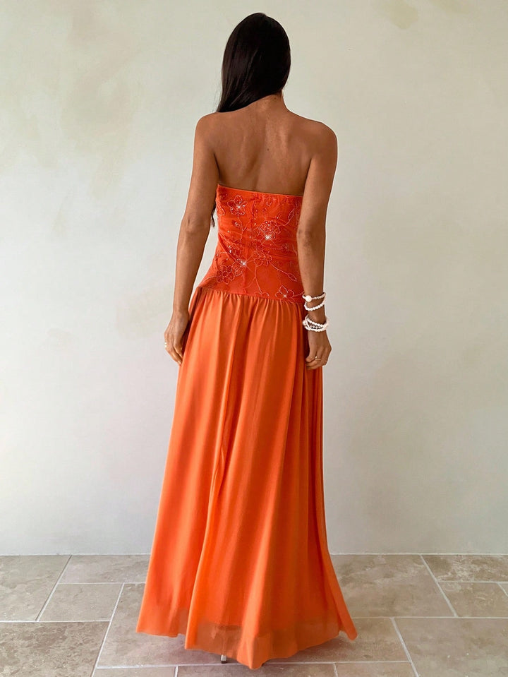 Rochie maxi SHEIN, portocaliu