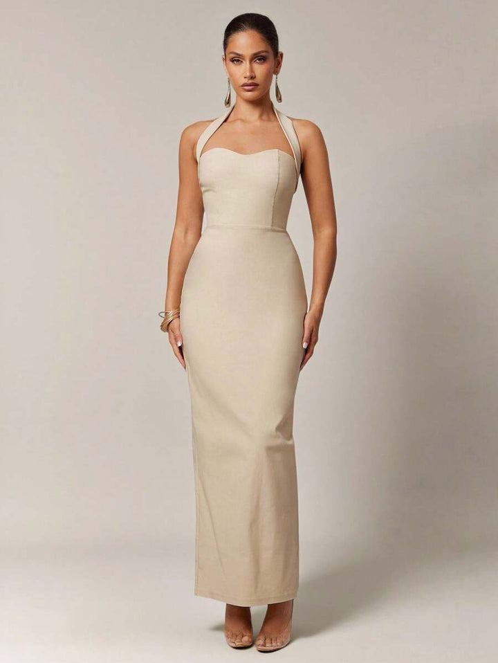 Rochie maxi SHEIN, bej
