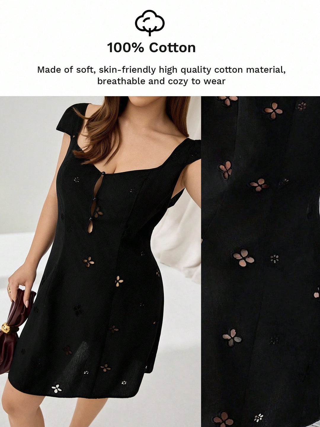 Rochie mini Shein Curve, negru