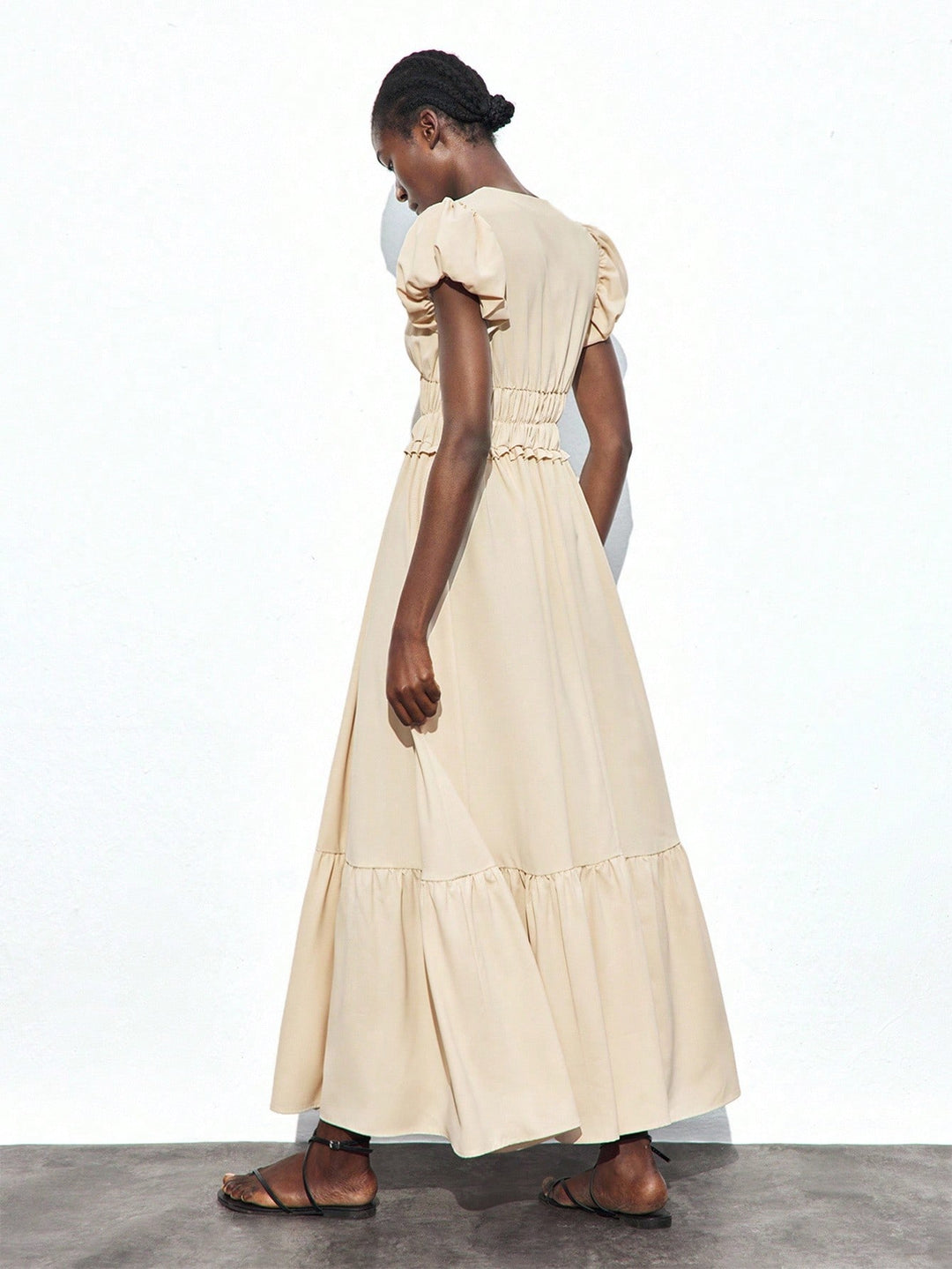 Rochie maxi SHEIN, bej