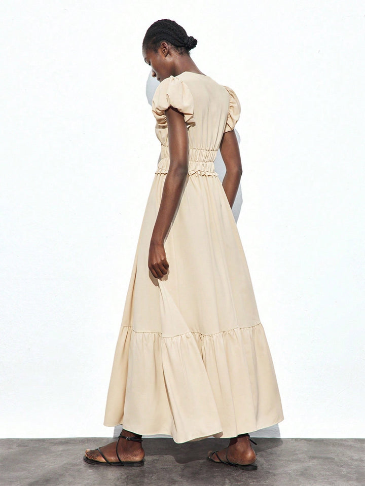 Rochie maxi SHEIN, bej