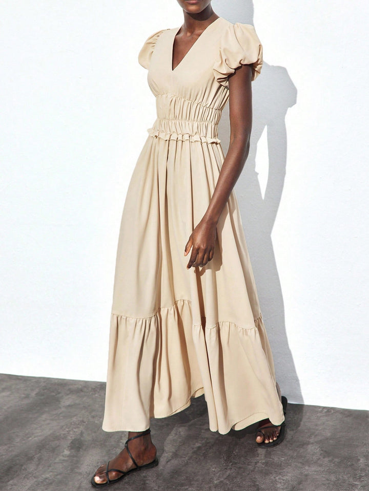 Rochie maxi SHEIN, bej