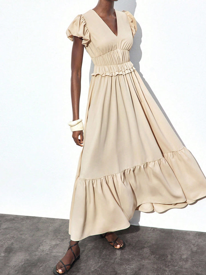 Rochie maxi SHEIN, bej